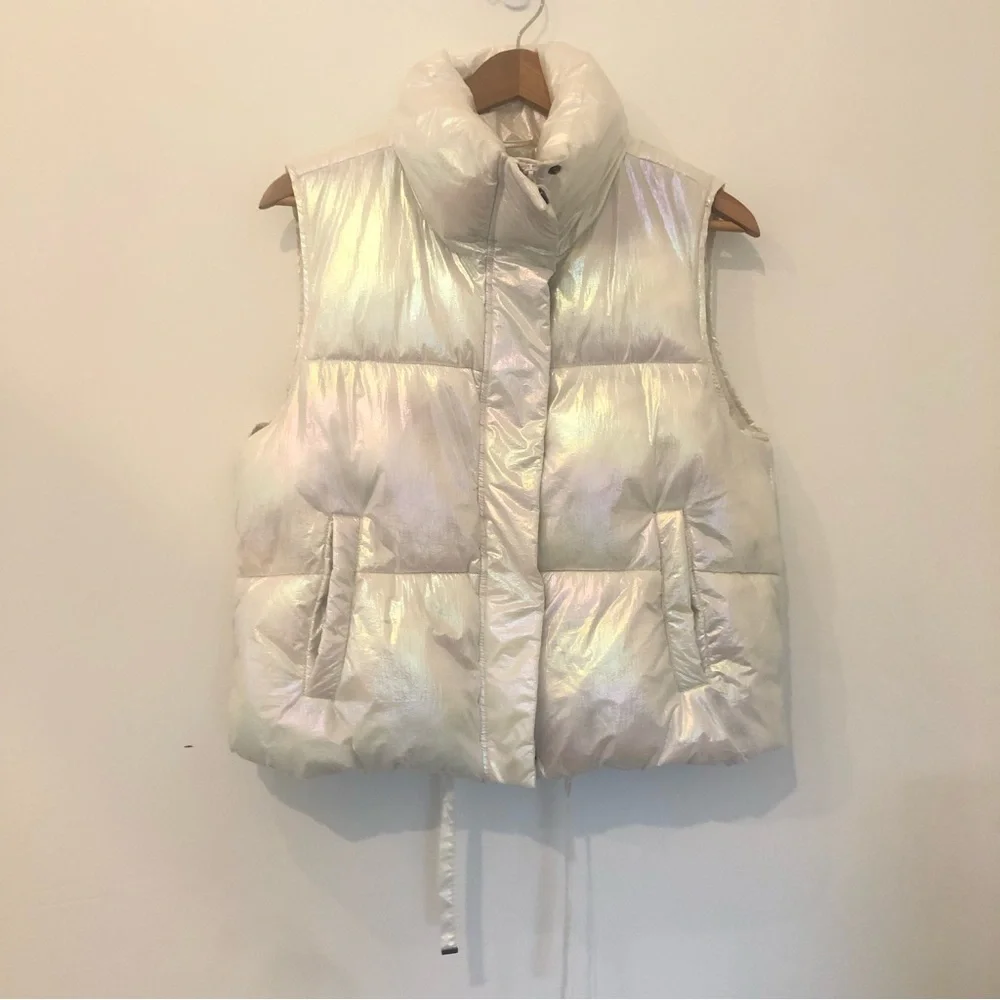 Noize Puffer Aurora opal iridescent puffer vest | Sz M - Picture 6 of 16